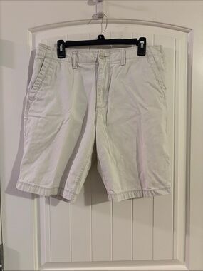 Men's Casual Cream Cotton Shorts